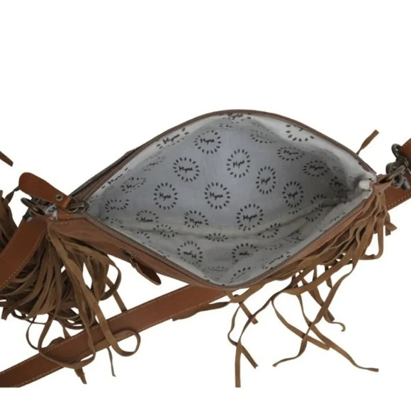 NWT Myra Bag Boho Leather & Canvas Shoulder Bag - Picture 7 of 9